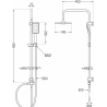 Mexen T54 colonne de douche, blanc/chrome - 798545493-21