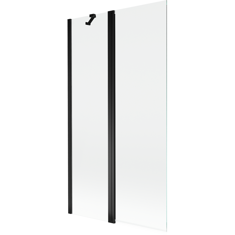 Paroi de bain pliable 2 volets Mexen Mist 100 x 150 cm, transparente, noire - 8A9-100-011-70-00