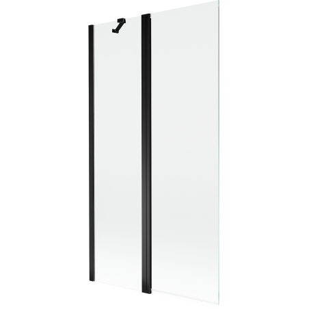 Paroi de bain pliable 2 volets Mexen Mist 100 x 150 cm, transparente, noire - 8A9-100-011-70-00