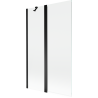 Mexen Mist paroi de douche 2 vantaux 110 x 150 cm, transparent, noir - 8A9-110-011-70-00