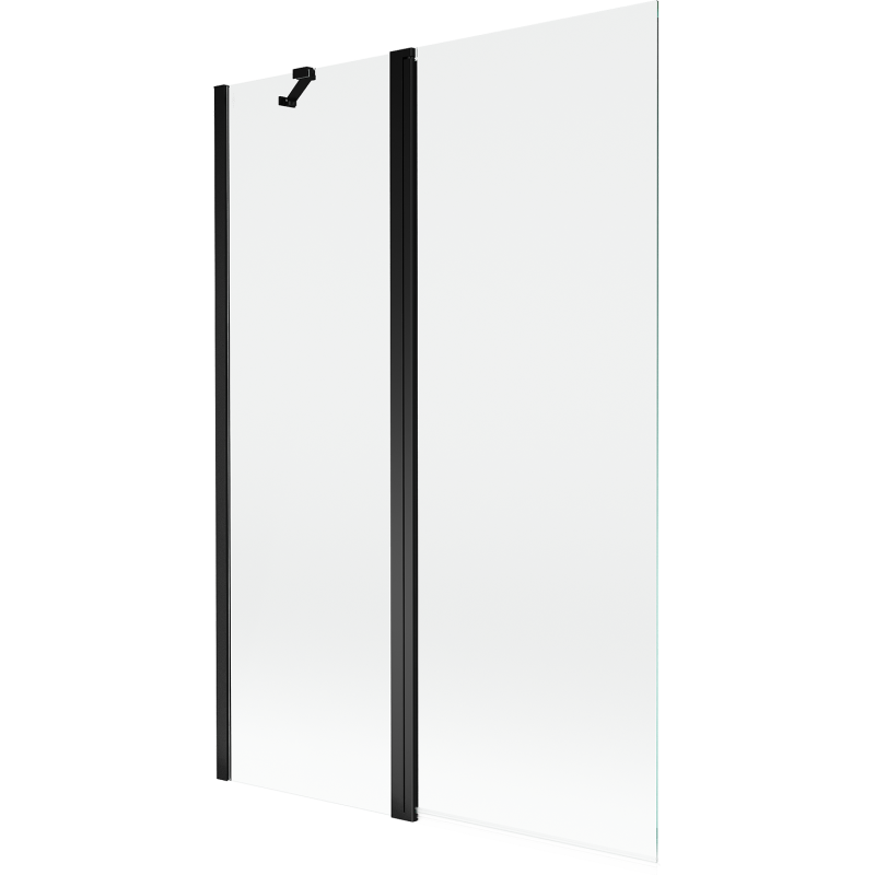 Paroi de douche Mexen Mist 2 volets 120 x 150 cm, transparent, noir - 8A9-120-011-70-00