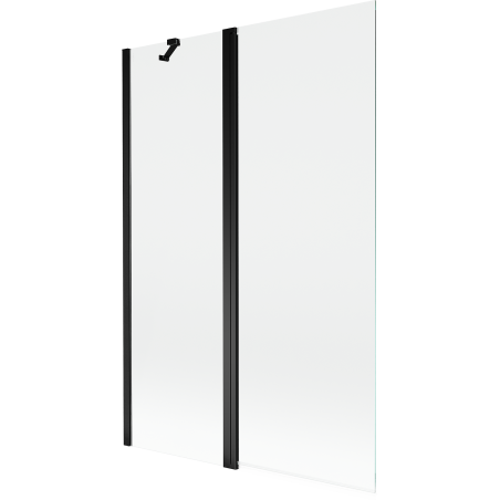 Paroi de douche Mexen Mist 2 volets 120 x 150 cm, transparent, noir - 8A9-120-011-70-00
