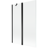 Paroi de douche Mexen Mist 2 volets 120 x 150 cm, transparent, noir - 8A9-120-011-70-00