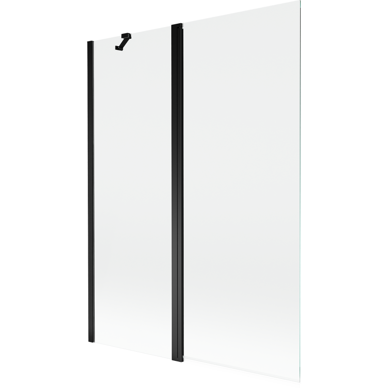 Paroi de baignoire Mexen Mist 2 volets 130 x 150 cm, transparent, noir - 8A9-130-011-70-00