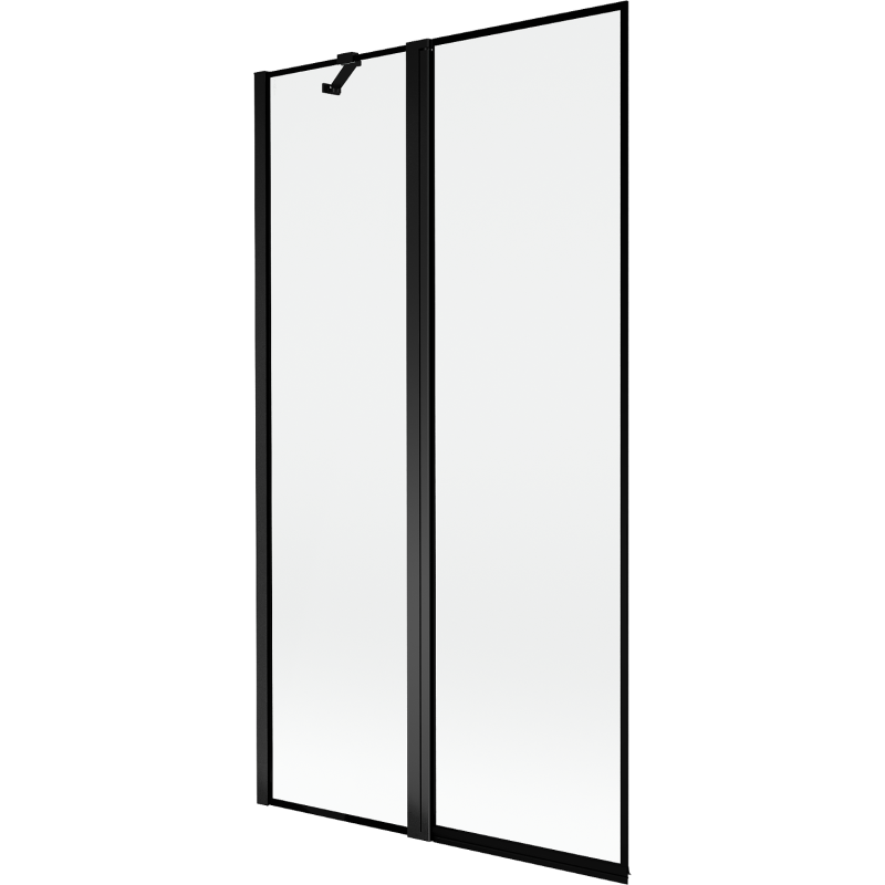 Mexen Mist pare-douche 2 volets gauche 100 x 150 cm, cadre noir, noir - 8A9-100-011-70-70-L