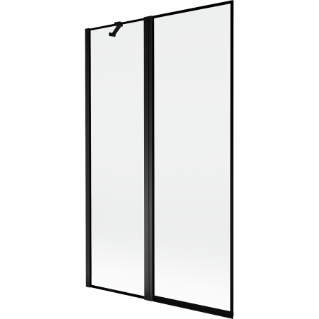 Paroi de baignoire Mexen Mist 2 volets gauche 110 x 150 cm, cadre noir, noir - 8A9-110-011-70-70-L