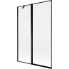 Mexen Mist pare-douche à 2 volets, version gauche 120 x 150 cm, cadre noir, noir - 8A9-120-011-70-70-L