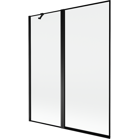Mexen Mist paroi de douche 2-portes gauche 140 x 150 cm, cadre noir, noir - 8A9-140-011-70-70-L