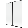 Mexen Mist paroi de douche 2-portes gauche 140 x 150 cm, cadre noir, noir - 8A9-140-011-70-70-L