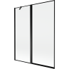 Mexen Mist paroi de douche à 2 battants gauche 140 x 150 cm, cadre noir, noir - 8A9-140-011-70-70-L