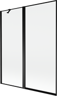 Mexen Mist paroi de douche 2-portes gauche 140 x 150 cm, cadre noir, noir - 8A9-140-011-70-70-L