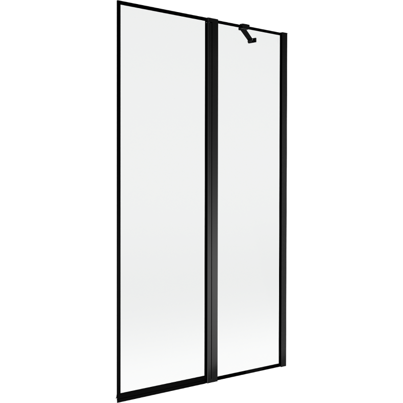 Mexen Mist paroi de douche à 2 volets côté droit 100 x 150 cm, cadre noir, noir - 8A9-100-011-70-70-P