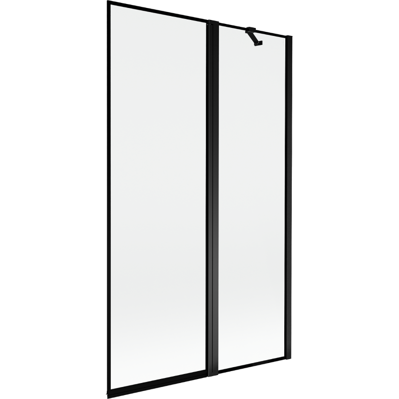 Mexen Mist pare-douche à 2 volets côté droit 110 x 150 cm, cadre noir, noir - 8A9-110-011-70-70-P