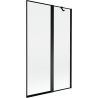 Mexen Mist pare-douche à 2 volets côté droit 110 x 150 cm, cadre noir, noir - 8A9-110-011-70-70-P