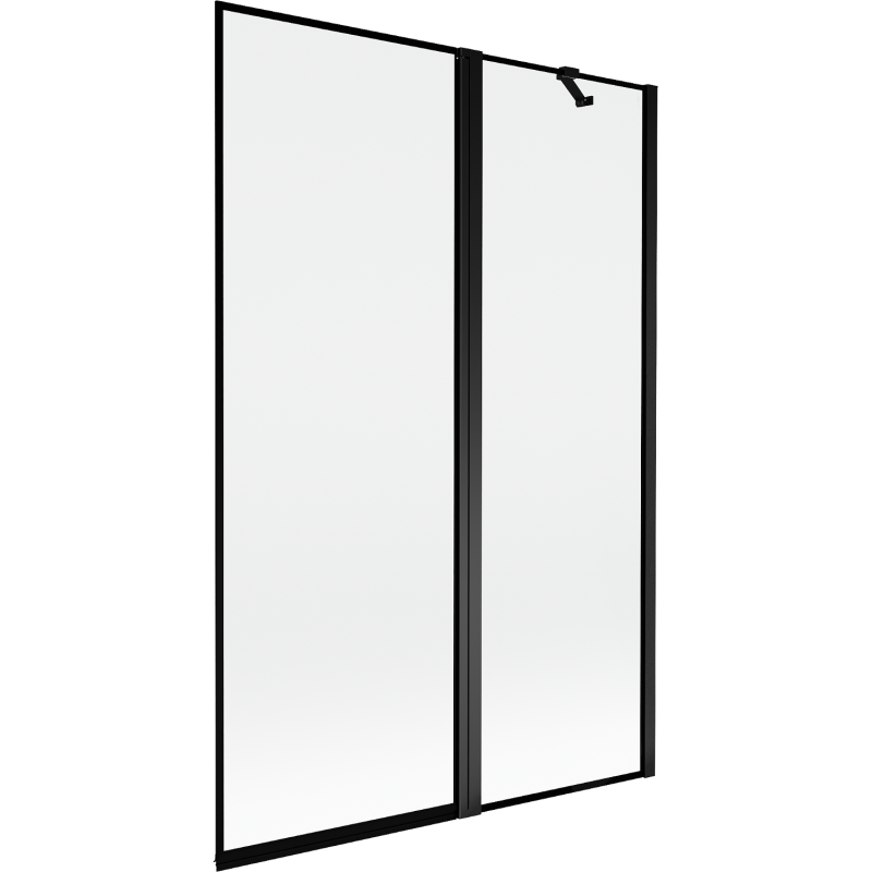 Paroi de Douche Mexen Mist 2 Volets Droite 120 x 150 cm, cadre noir, noir - 8A9-120-011-70-70-P