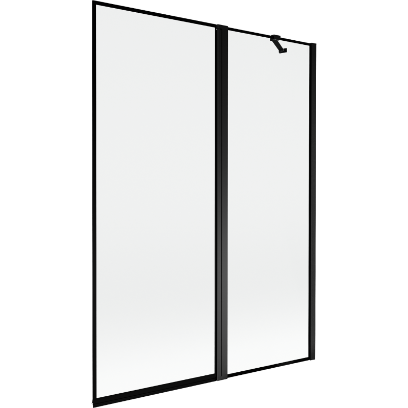 Mexen Mist paroi de douche 2 volets droite 130 x 150 cm, cadre noir, noir - 8A9-130-011-70-70-P