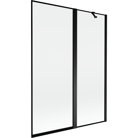 Mexen Mist paroi de douche 2 volets droite 130 x 150 cm, cadre noir, noir - 8A9-130-011-70-70-P