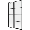 Mexen Mist paroi de douche à 2 volets gauche 110 x 150 cm, grille noire, noir - 8A9-110-011-70-77-L