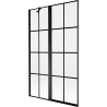Paroi de baignoire Mexen Mist 2 volets gauche 110 x 150 cm, grille noire, noir - 8A9-110-011-70-77-L