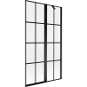 Mexen Mist paroi de douche 2 volets droit 100 x 150 cm, grille noire, noir - 8A9-100-011-70-77-P