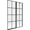 Mexen Mist pare-douche à 2 volets droit 120 x 150 cm, grille noire, noir - 8A9-120-011-70-77-P