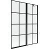 Mexen Mist pare-douche à 2 volets à droite 130 x 150 cm, grille noire, noir - 8A9-130-011-70-77-P