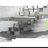 Mexen Silo baignoire autoportante d'angle droite rainurée 170 x 80 cm, blanche, trop-plein doré - 52891708000P-50