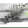 Mexen Silo baignoire autonome d'angle droit rainurée 170 x 80 cm, blanche, trop-plein doré brossé - 52891708000P-55