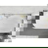 Mexen Silo baignoire autonome d'angle droit rainurée 170 x 80 cm, blanche, trop-plein doré brossé - 52891708000P-55