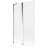 Mexen Mist L paroi de baignoire 2 volets 110 x 150 cm, transparent, chrome - 8A9L-110-011-01-00