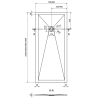 Mexen Stone+ receveur de douche en composite rectangulaire 160 x 80 cm, Blanc - 44108016
