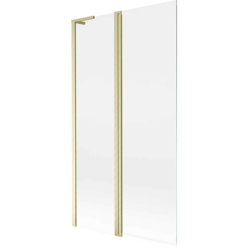 Mexen Mist L pare-douche 2 battants 100 x 150 cm, transparent, or brossé - 8A9L-100-011-55-00