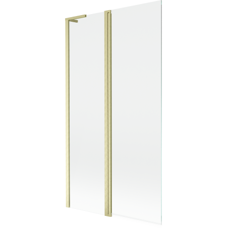 Mexen Mist L pare-douche 2 battants 100 x 150 cm, transparent, or brossé - 8A9L-100-011-55-00