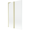Mexen Mist L paroi de baignoire 2 volets 110 x 150 cm, transparent, doré brossé - 8A9L-110-011-55-00