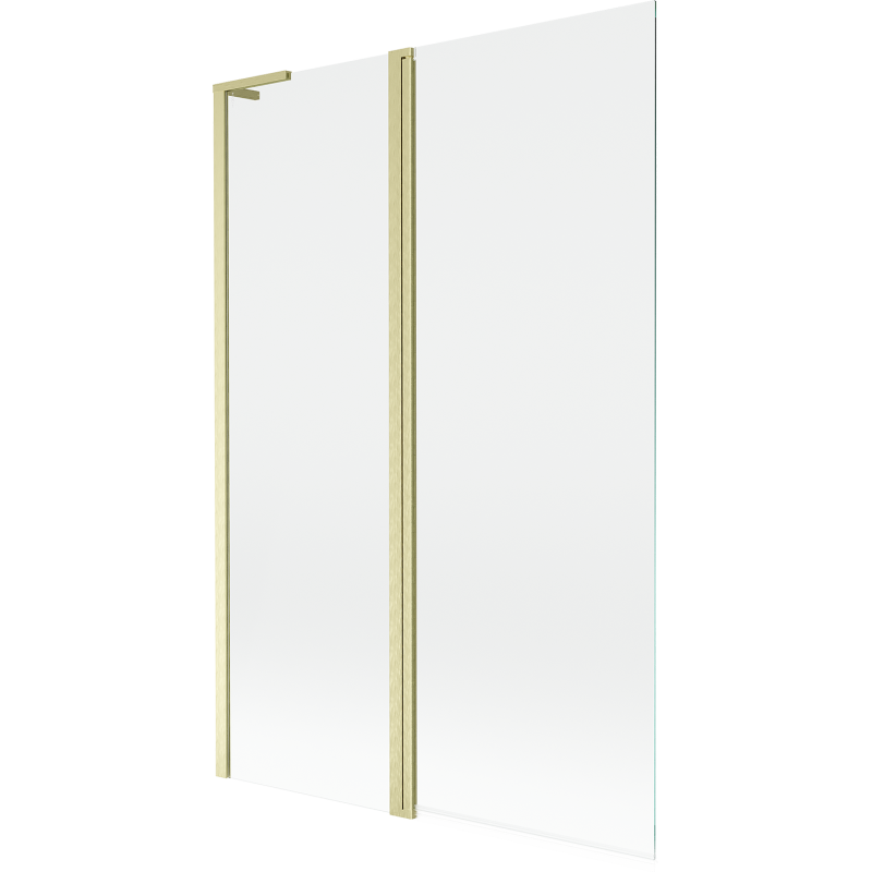 Mexen Mist L paroi de douche 2 volets 120 x 150 cm, transparent, or brossé - 8A9L-120-011-55-00