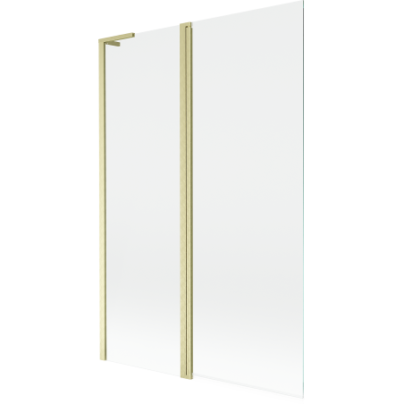 Mexen Mist L paroi de douche 2 volets 120 x 150 cm, transparent, or brossé - 8A9L-120-011-55-00