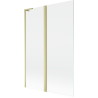 Mexen Mist L paroi de douche 2 volets 120 x 150 cm, transparent, or brossé - 8A9L-120-011-55-00