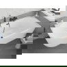 Mexen Silo baignoire autoportante d'angle droite nervurée 170 x 80 cm, blanche, trop-plein noir - 52891708000P-70