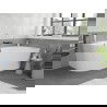 Mexen Silo baignoire autoportante d'angle droite nervurée 170 x 80 cm, blanche, trop-plein noir - 52891708000P-70