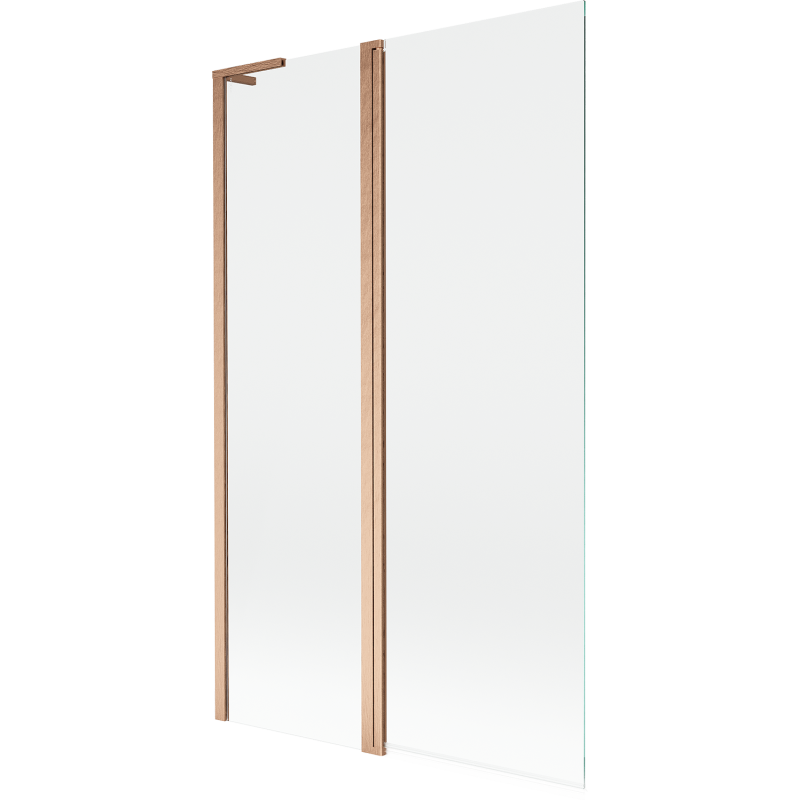 Paroi de baignoire deux volets Mexen Mist L 110 x 150 cm, transparent, cuivre brossé - 8A9L-110-011-65-00