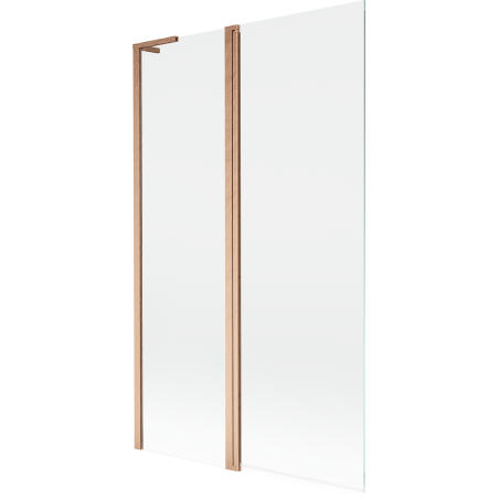 Paroi de baignoire deux volets Mexen Mist L 110 x 150 cm, transparent, cuivre brossé - 8A9L-110-011-65-00