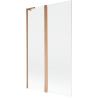 Paroi de baignoire deux volets Mexen Mist L 110 x 150 cm, transparent, cuivre brossé - 8A9L-110-011-65-00
