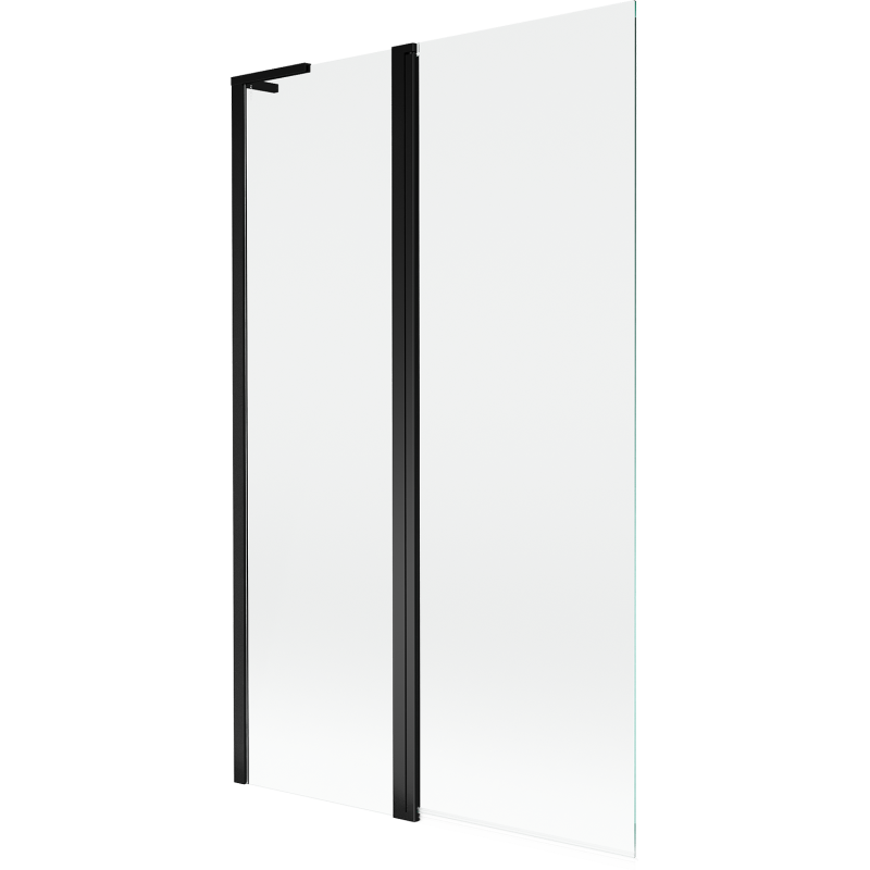 Mexen Mist L paroi de baignoire 2 volets 110 x 150 cm, transparent, noir - 8A9L-110-011-70-00