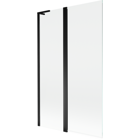 Mexen Mist L paroi de baignoire 2 volets 110 x 150 cm, transparent, noir - 8A9L-110-011-70-00