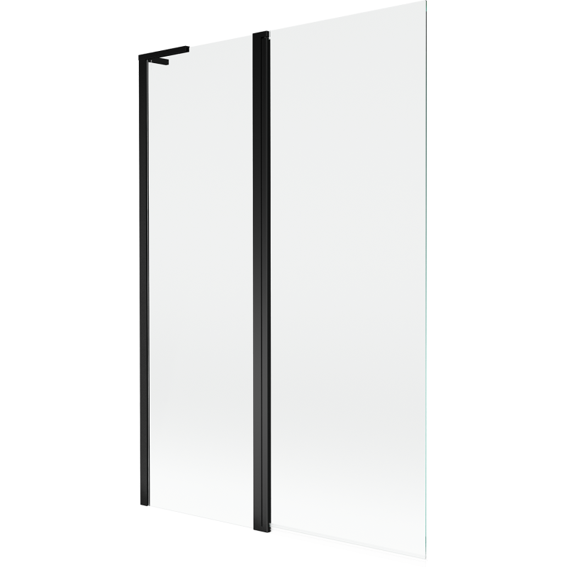 Mexen Mist L paroi de baignoire 2 volets 120 x 150 cm, transparent, noir - 8A9L-120-011-70-00