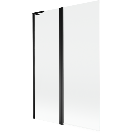 Mexen Mist L paroi de baignoire 2 volets 120 x 150 cm, transparent, noir - 8A9L-120-011-70-00