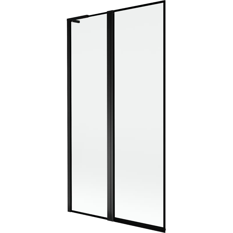 Mexen Mist L paravent de bain à 2 volets gauche 100 x 150 cm, cadre noir, noir - 8A9L-100-011-70-70-L