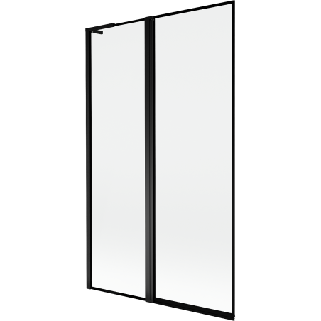 Mexen Mist L paroi de baignoire 2 volets côté gauche 110 x 150 cm, cadre noir, noir - 8A9L-110-011-70-70-L