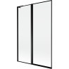 Mexen Mist L paroi de baignoire 2 volets gauche 120 x 150 cm, cadre noir, noir - 8A9L-120-011-70-70-L