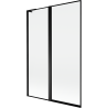 Mexen Mist L paroi de douche baignoire 2 volets gauche 120 x 150 cm, cadre noir, noir - 8A9L-120-011-70-70-L